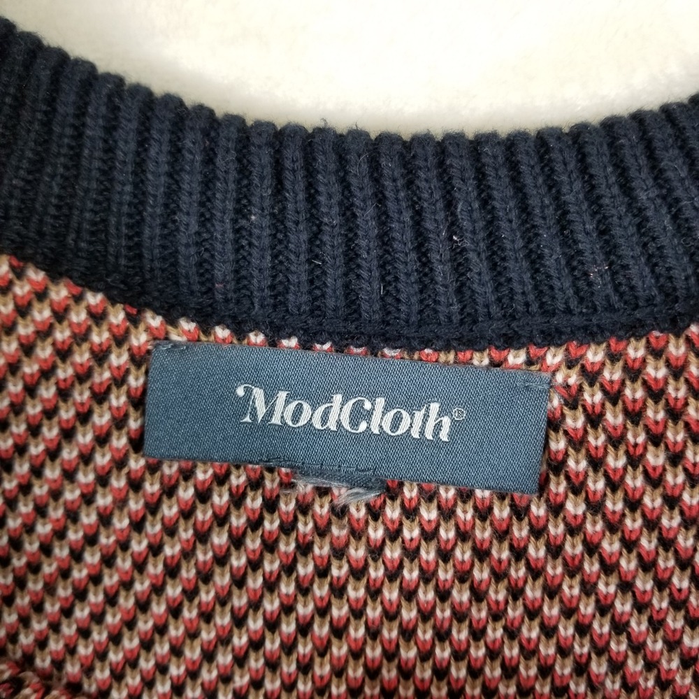ModCloth Womens Navy Blue Fox Intarsia Cotton Knit Sweater M4603036 Size S - Picture 3 of 7